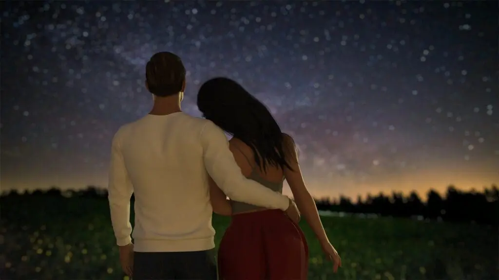 Анимированная порно сцена с парой в хентай игре