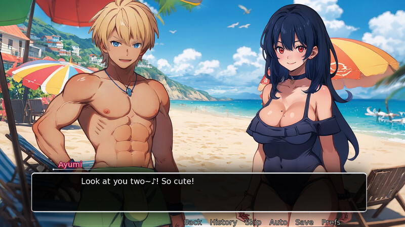 Нетораре и тройничок в порно визуальной новелле