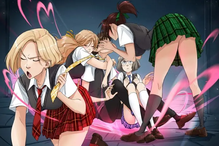 Геймплей хентай RPG Under Your Spell - сцена в магической школе