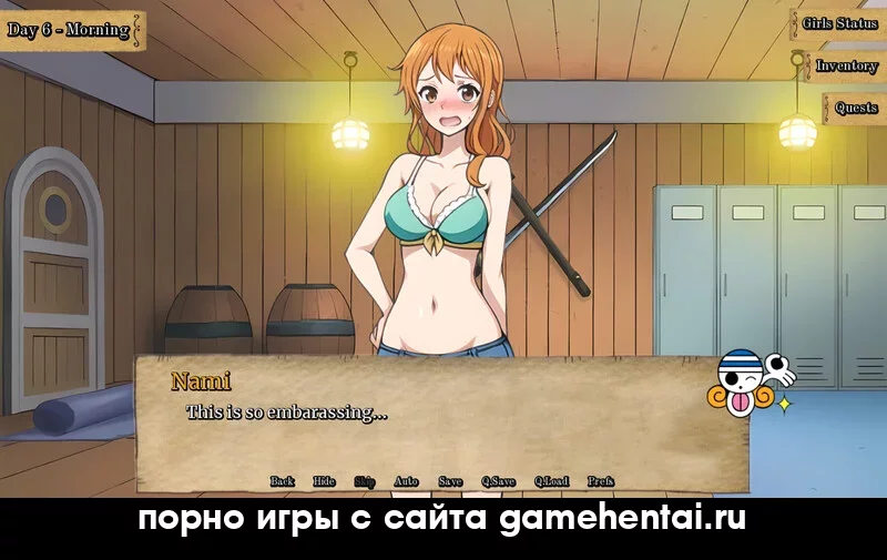 хентай сцена с Нами из One Piece игра на андроид +18