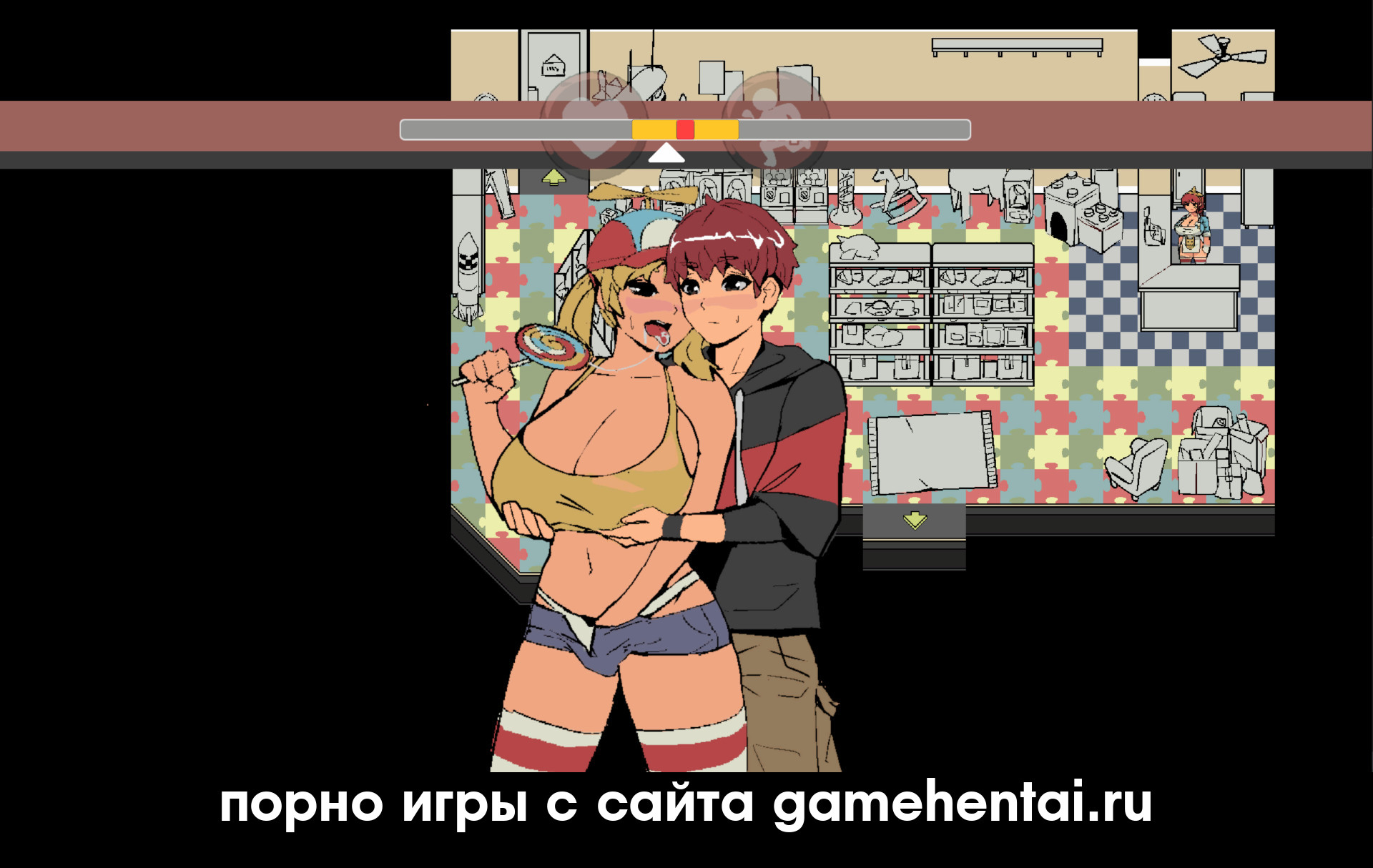 сцена с милфой в хентай игре Spooky Milk Life на андроид