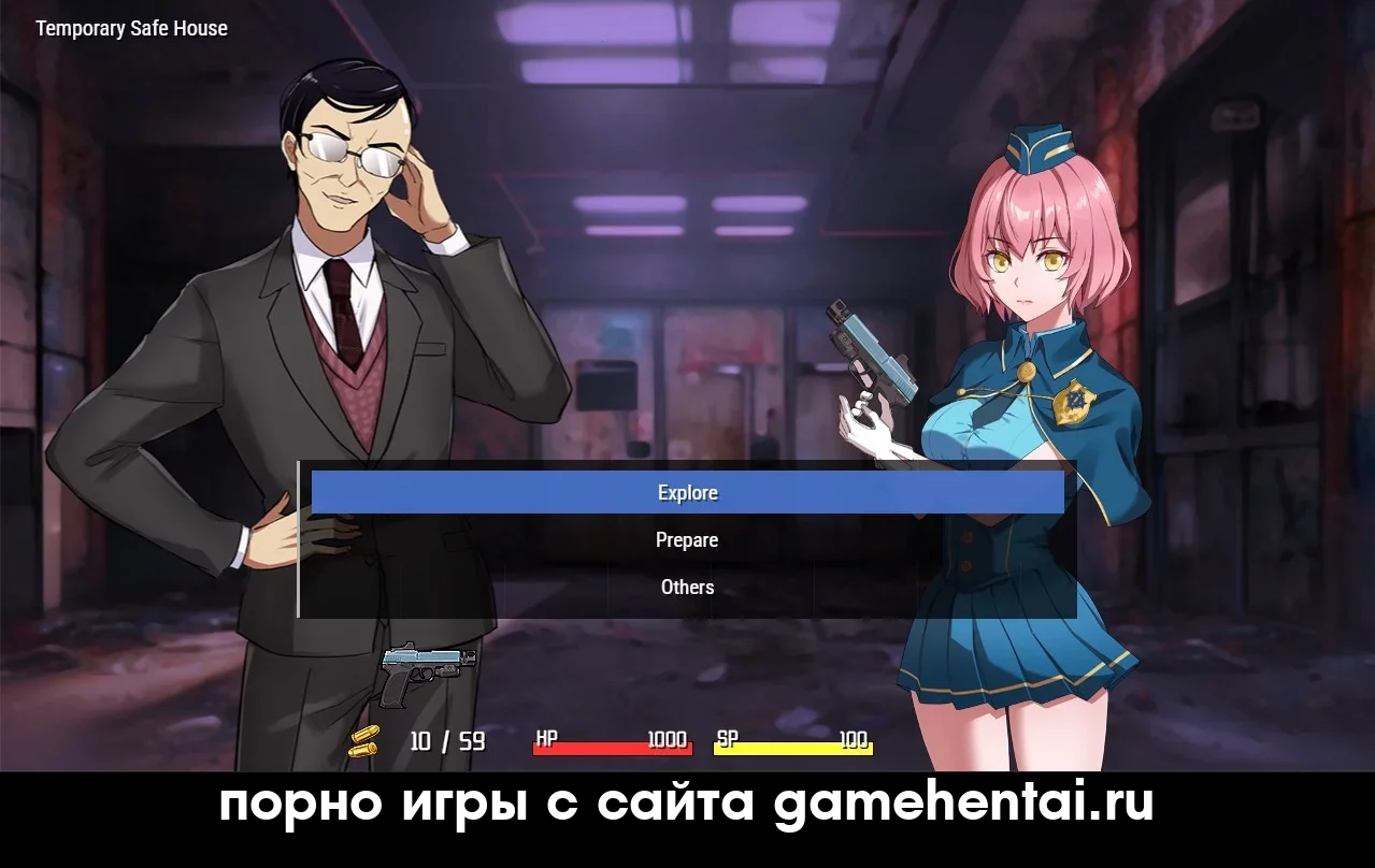 Сцена насилия с зомби в хентай игре Побег из тоннеля для windows +18